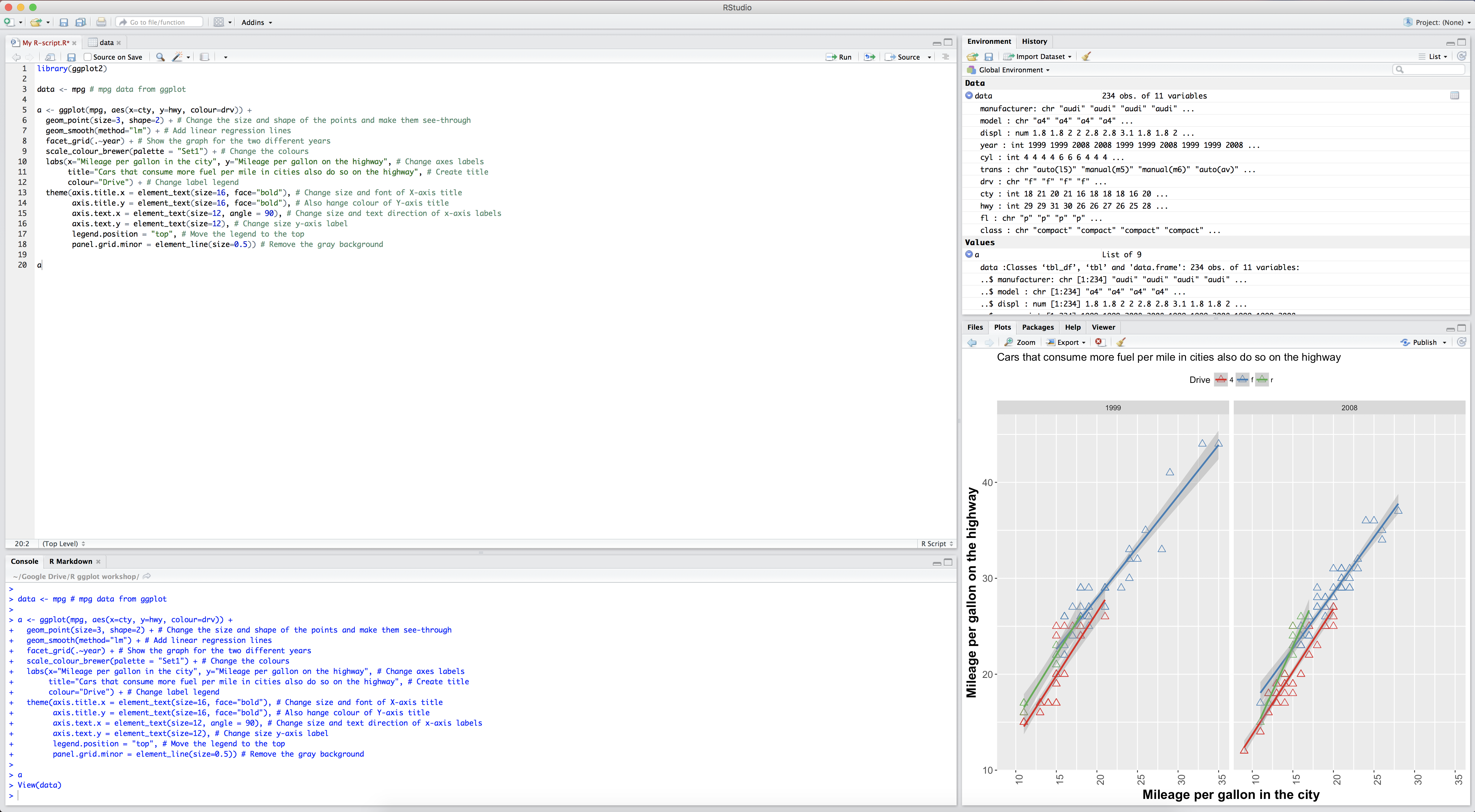 The RStudio-environment